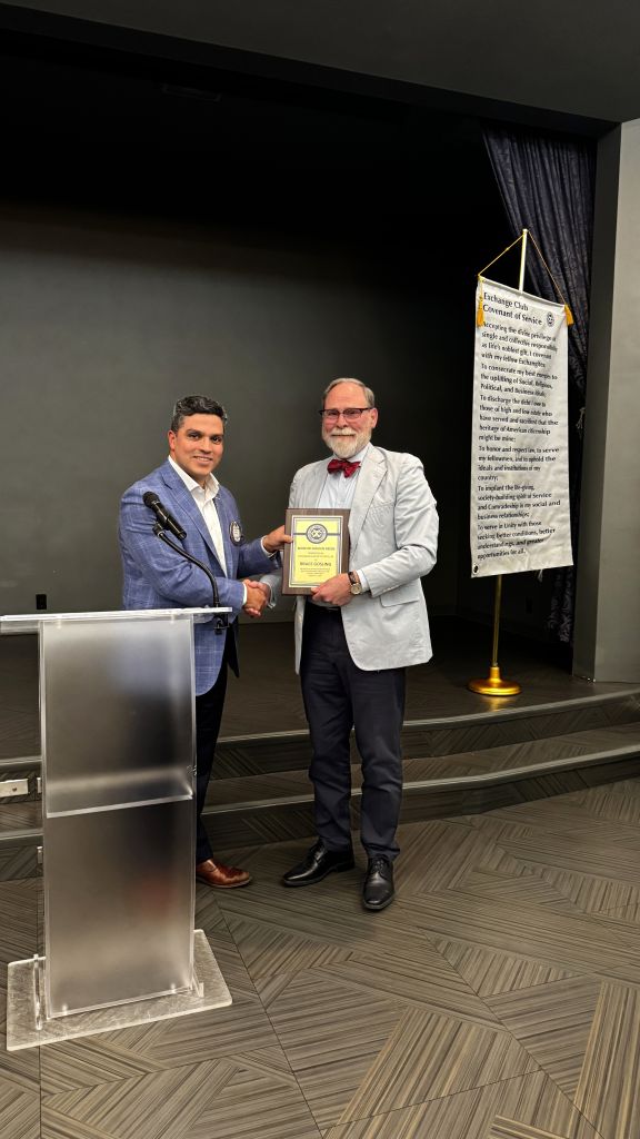 Gosling Receives Sturgis Exchange Club Book Of Golden Deeds Award